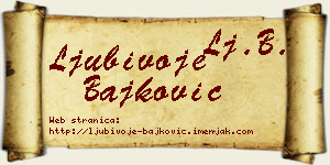 Ljubivoje Bajković vizit kartica